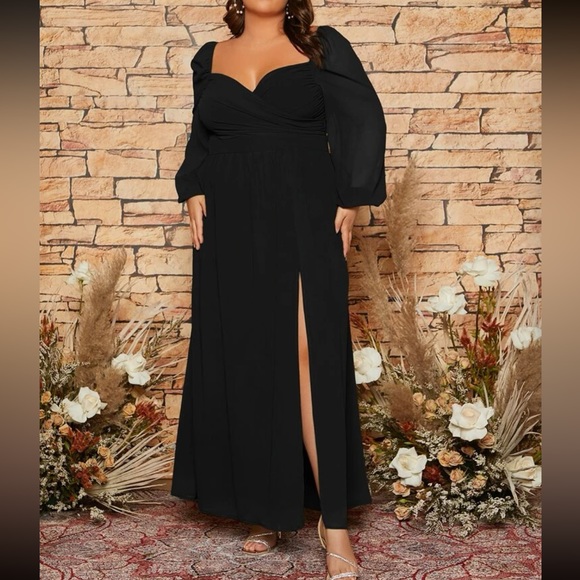 Plus size sweetheart neck party formal dress - Picture 2 of 16